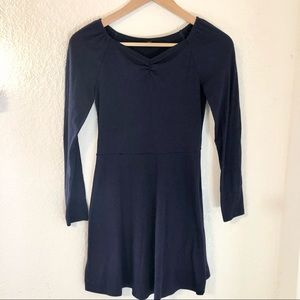Girls Art Class Navy Blue Long Sleeve Ribbed Knit Skater Dress Size Large 10/12